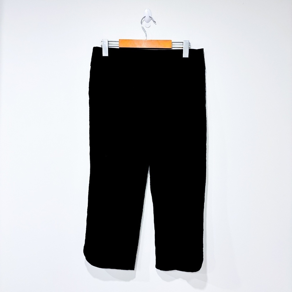 S.C. & CO. Black Textured Cropped Ankle Pants Stretch Size 10